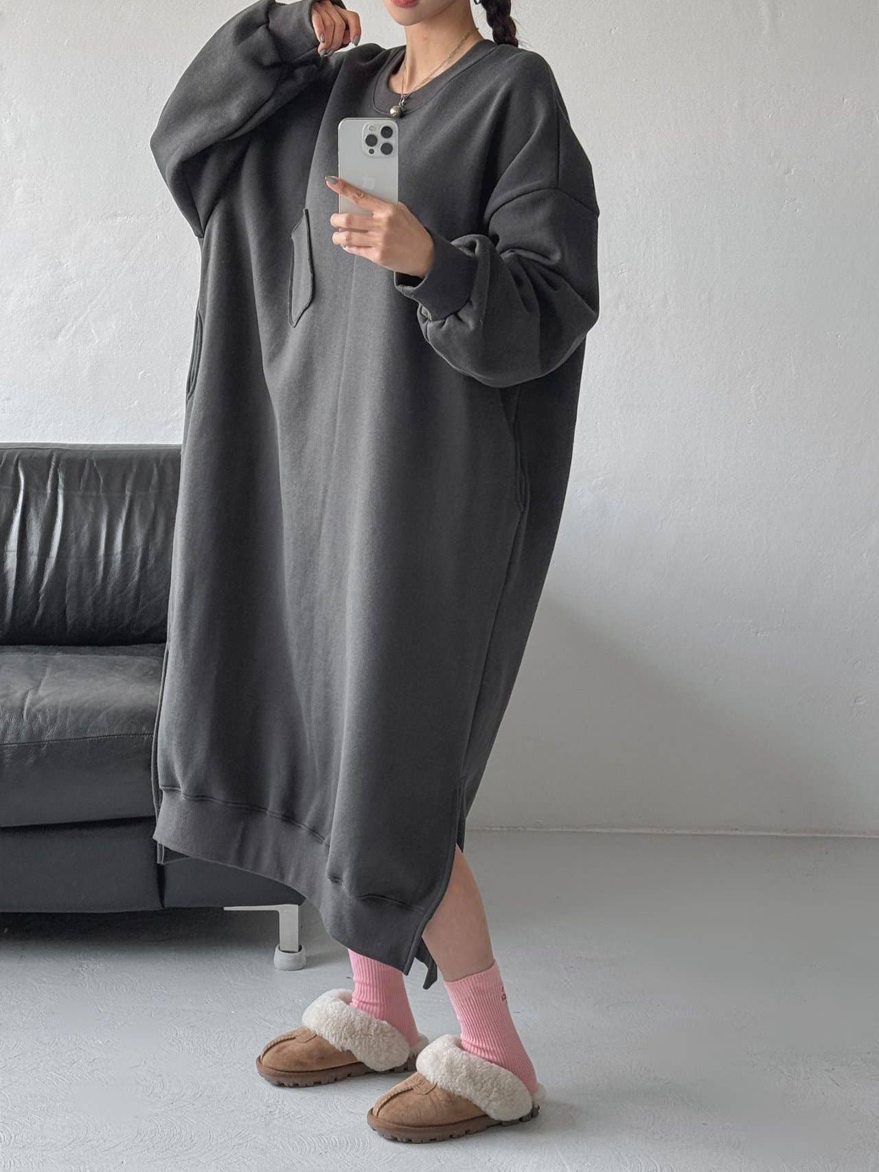Little Light - Wholesale Dress - Women's - Cozy Long Fleece Ops — Made in Korea4