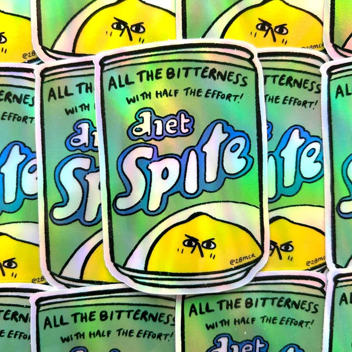 2B Or Not 2B - Wholesale Sticker - Holo Holographic Diet Spite Lemon Vinyl Stickers