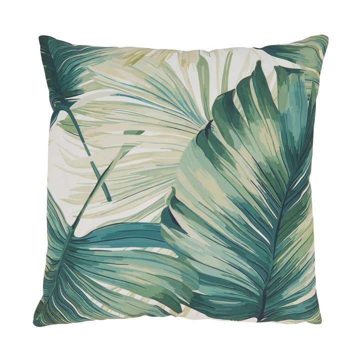 Monstera Paradise Outdoor Poly Filled Throw Pillow for wholesale by Saro Lifestyle