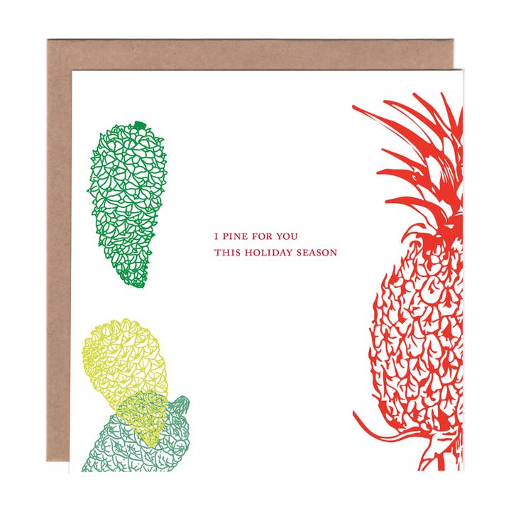 Pine for You Christmas Holiday Greeting Card for wholesale by Ampersand M Studio