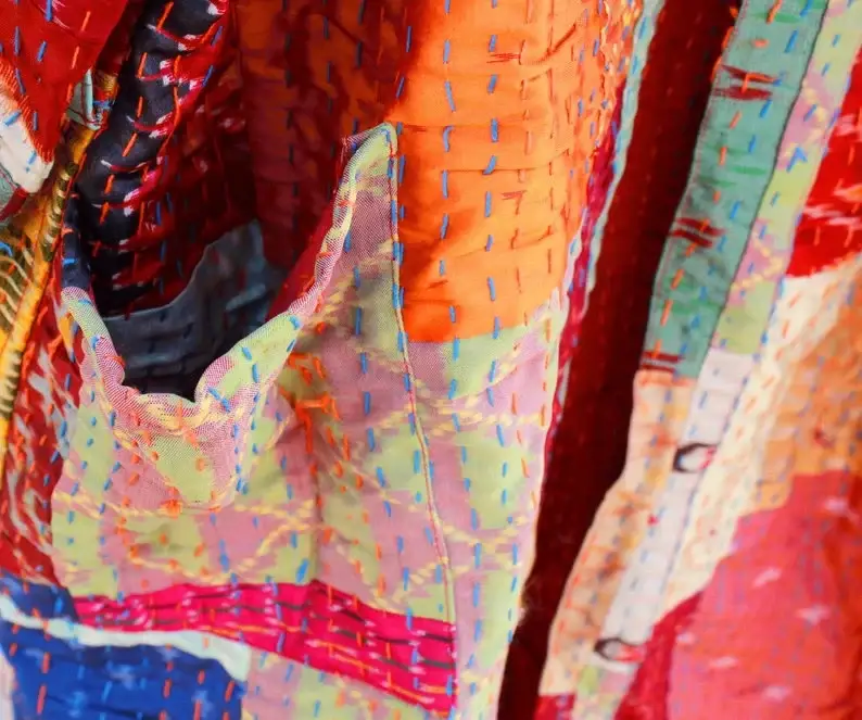 GYPSY STUDIO - Wholesale Kimono - Women's - Kimono Vintage Silk Sari Kantha kimono Robe Gift for lover3