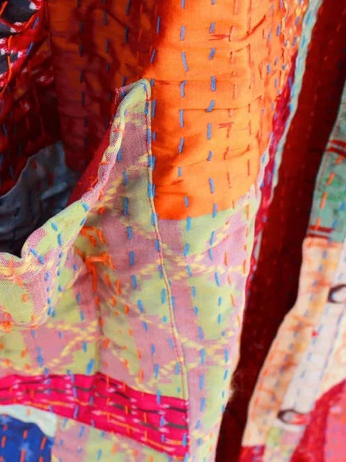 GYPSY STUDIO - Wholesale Kimono – Women's - Kimono Vintage Silk Sari Kantha kimono Robe Gift for lover3