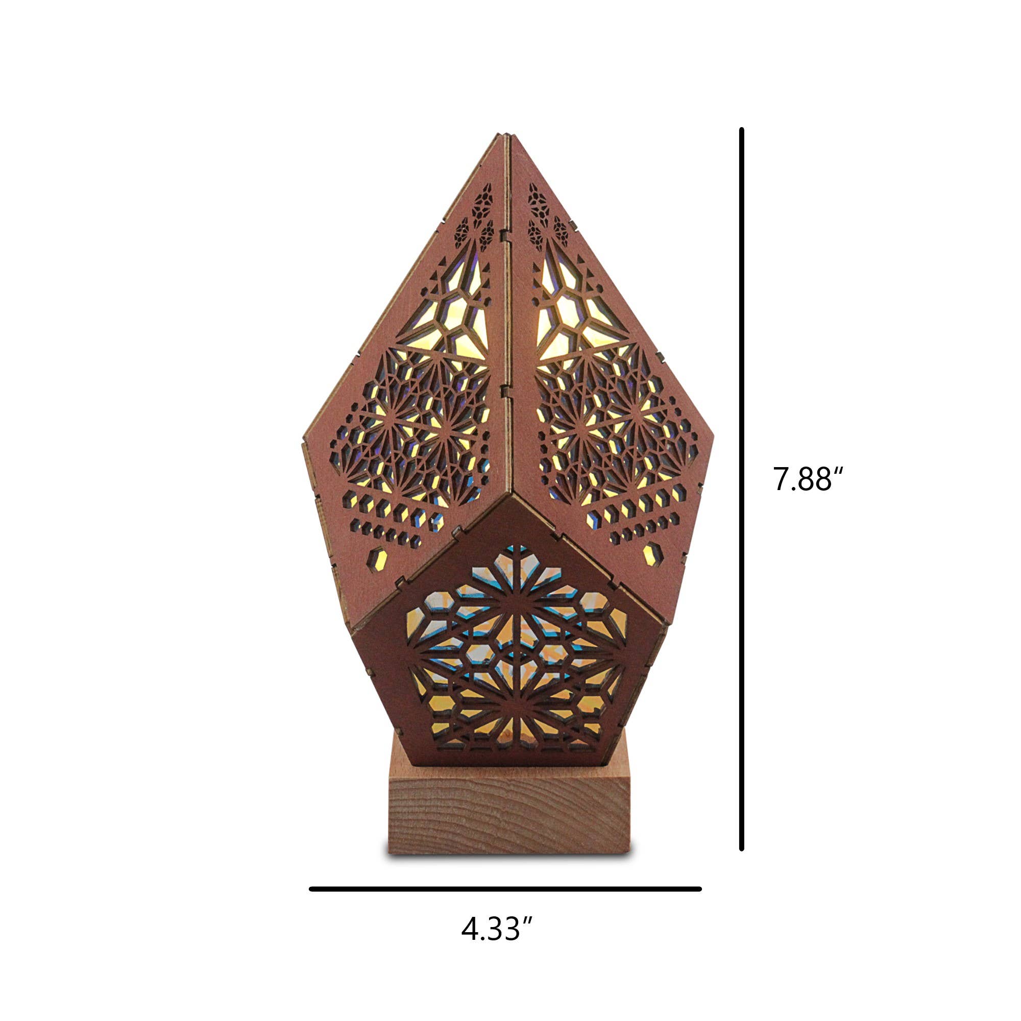 EP Design Lab - Wholesale Accent/Desk Lamp - Colorful Wooden Bohemian LED Table Lamp5