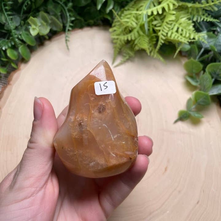 Copper Ashes - Wholesale Spiritual Stone/Crystal - Peach Moonstone Flame52