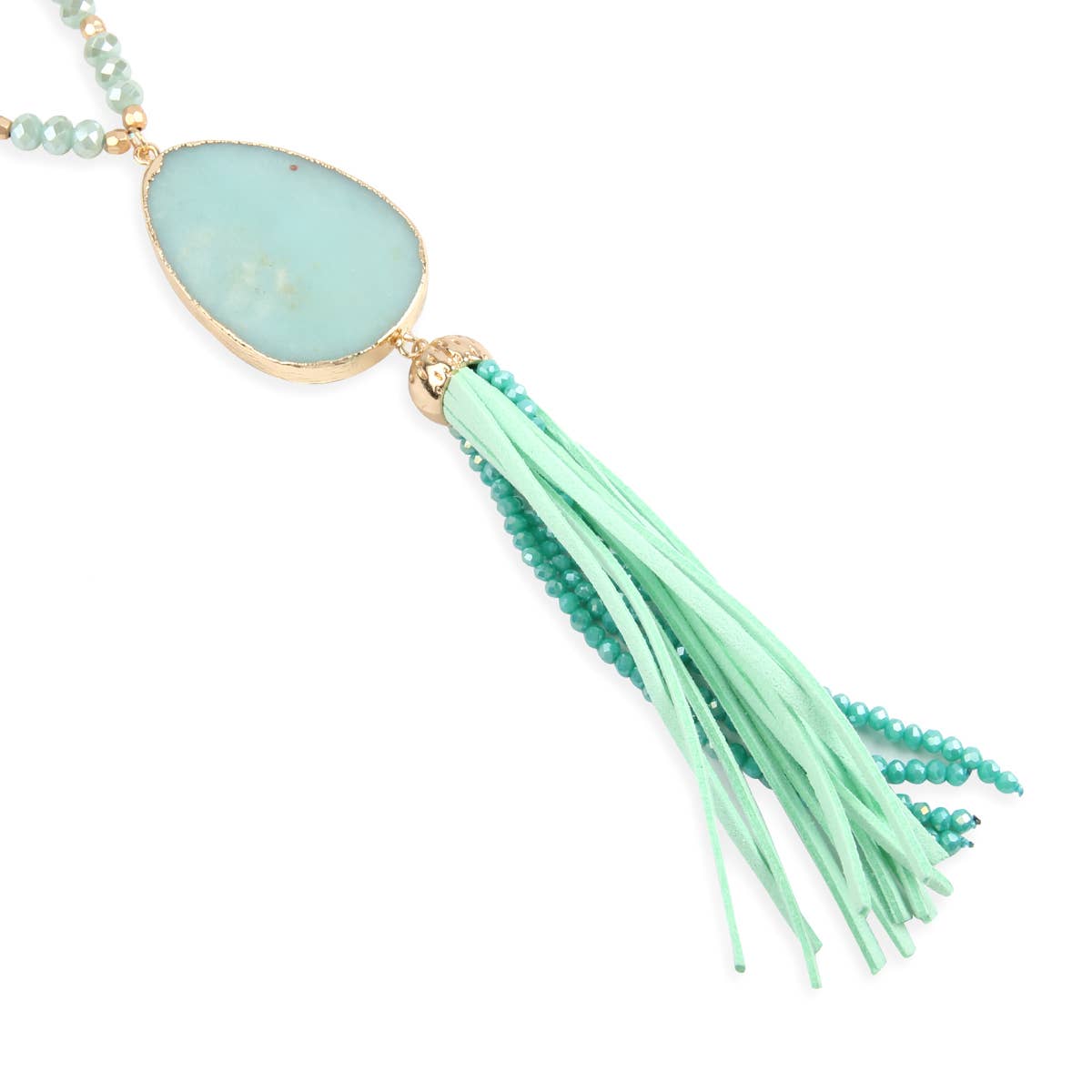 MYS Wholesale Inc - Wholesale Pendant/Charm Necklace - Natural Stone With Tassel Pendant Necklace8