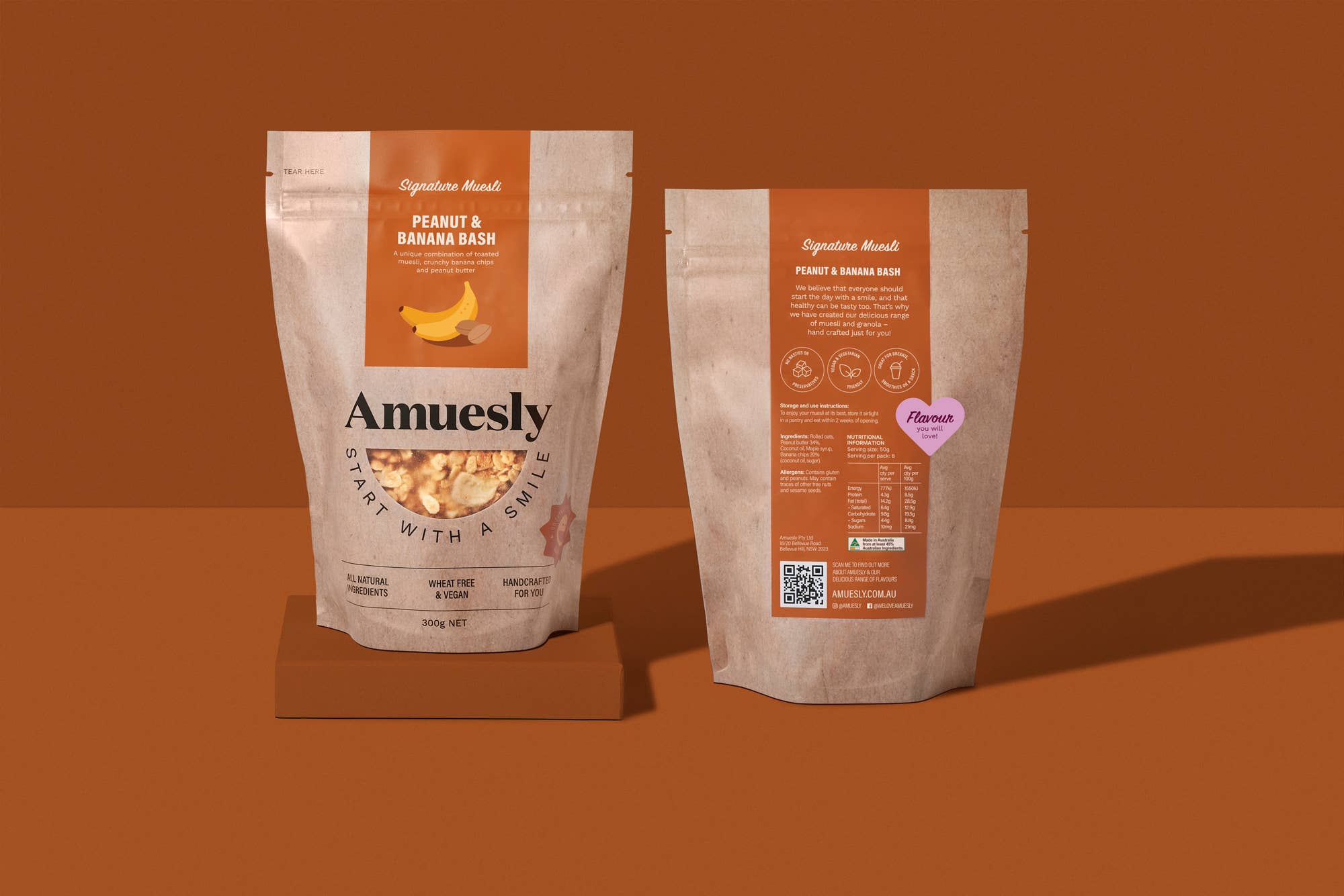 Amuesly – wholesale Granola – Peanut Banana Bash Toasted Muesli1