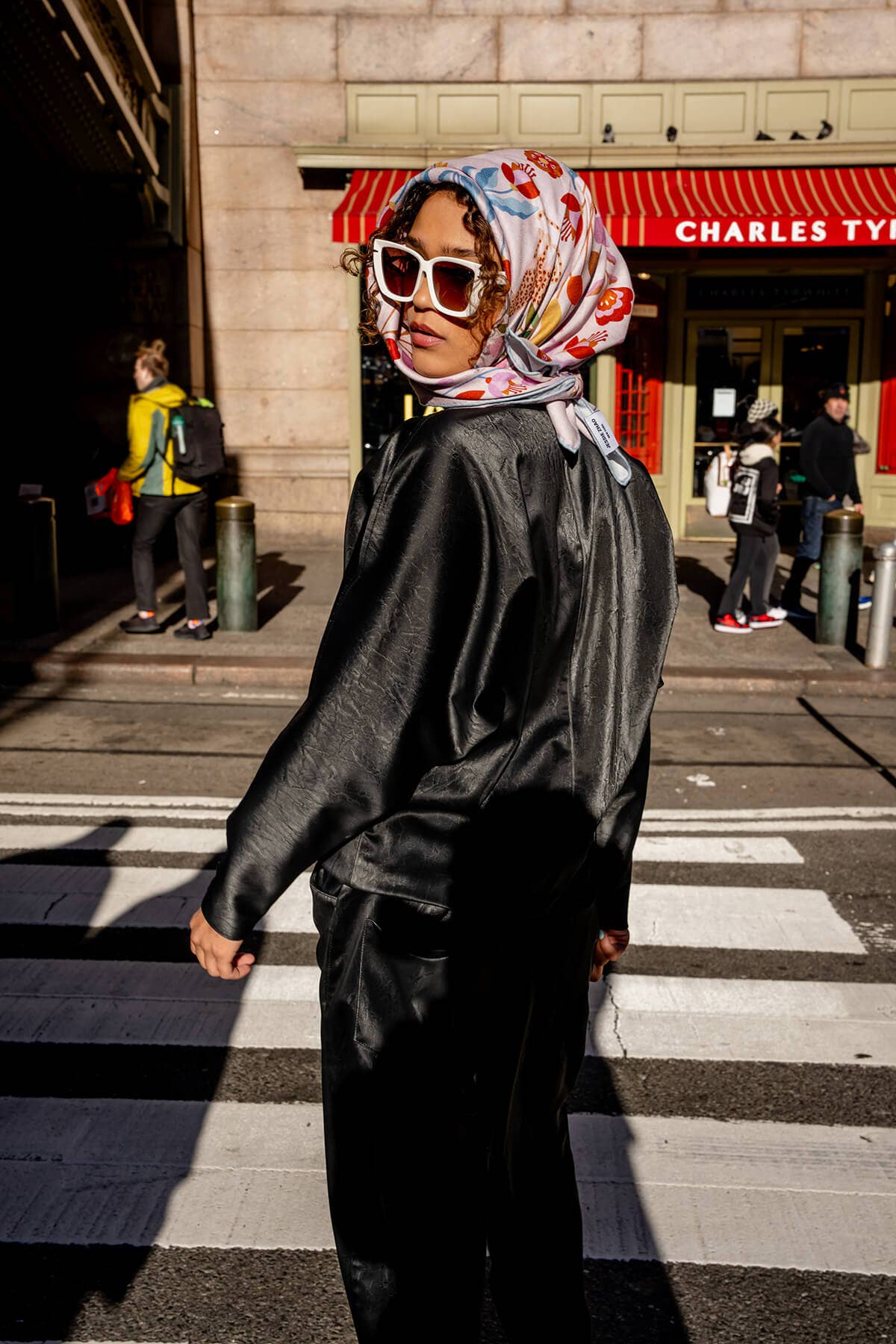 Jessie Zhao New York – wholesale Scarf – Women's – Double Sided Wool Silk Scarf Of Pink Blossom Jungle10