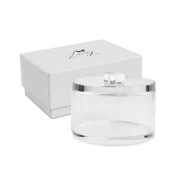 CRYSTAL JAR WITH BUTTERFLY HANDLE for wholesale by Lainy Home