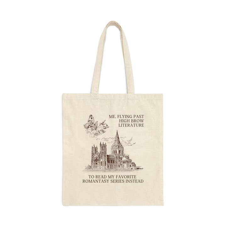 Funny Bookish Tote Bag for Romantasy Series Readers for wholesale by Opal and June