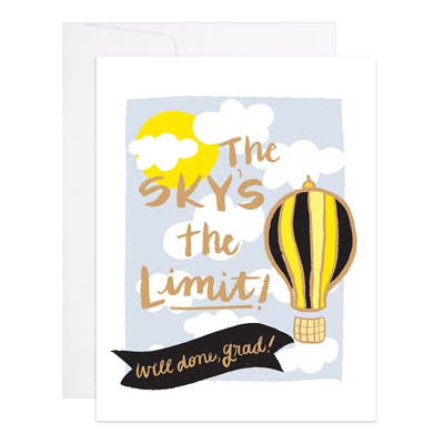 Le ciel est la limite - Carte de remise des diplômes pour la vente par 9th Letter Press