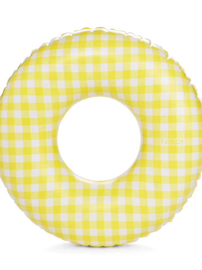 Bouée Tube pour Enfants, Vichy Jaune pour la vente par FUNBOY