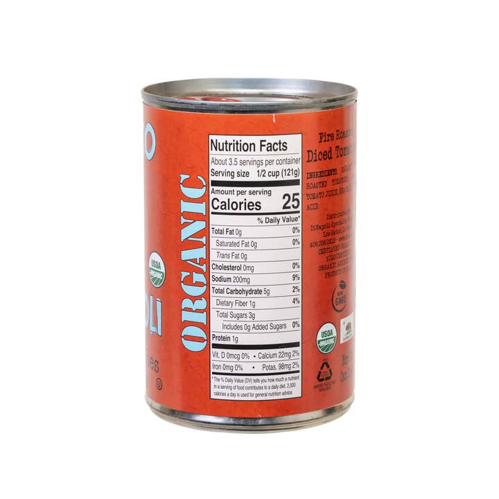 Bianco Dinapoli - Wholesale Saus - Bianco DiNapoli Org Vuurgeroosterde gesneden tomaten 14,5 oz (12 stuks)1