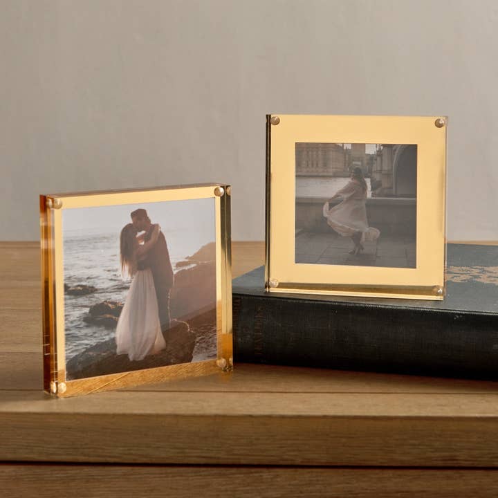 russell+hazel - Wholesale Picture Frame - Acrylic + Gold Picture Frame - 4" x 4"