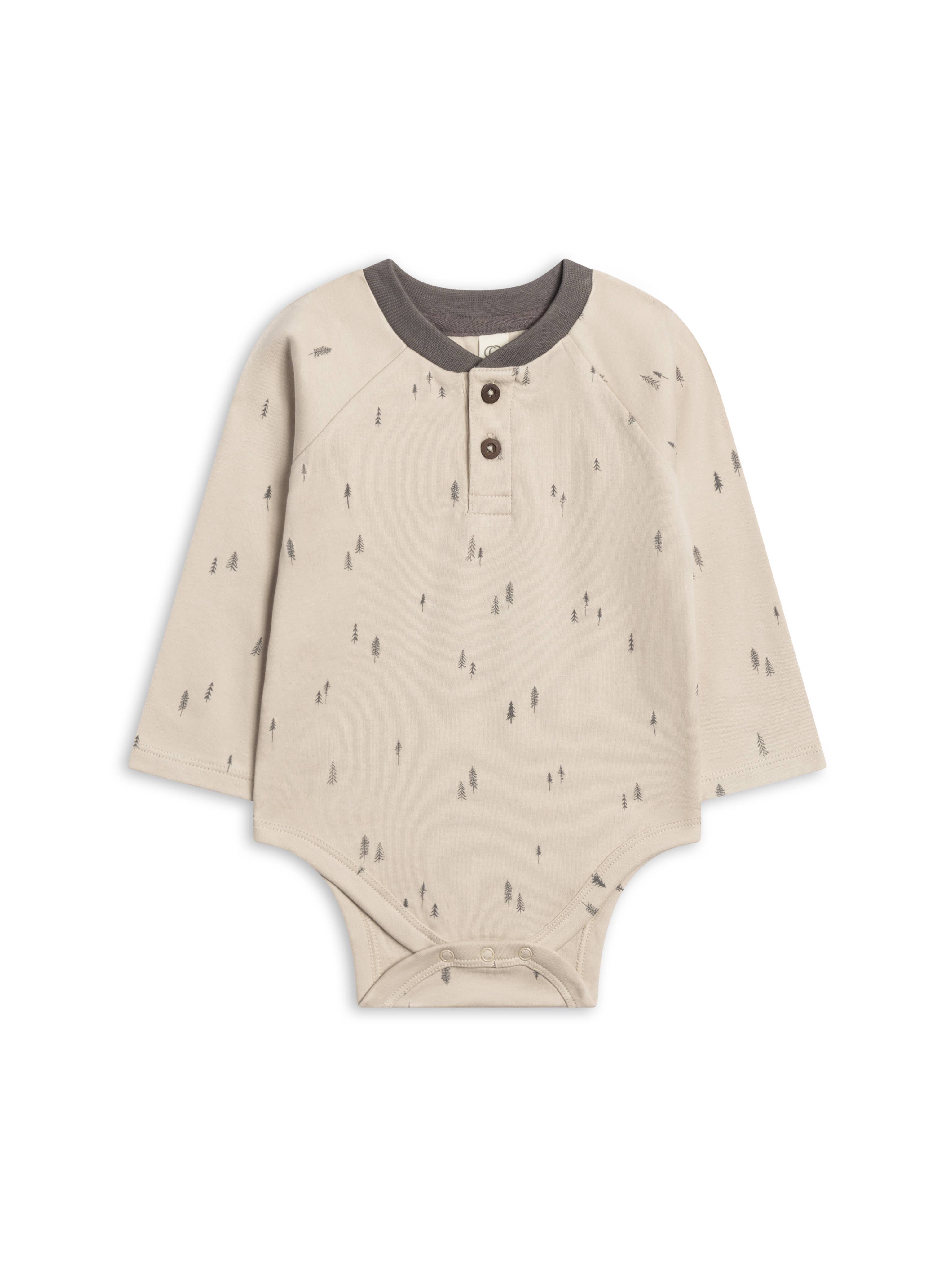 Colored Organics - Wholesale Bodysuit (Non-Footed) - Baby - Lucas Raglan Henley Bodysuit0