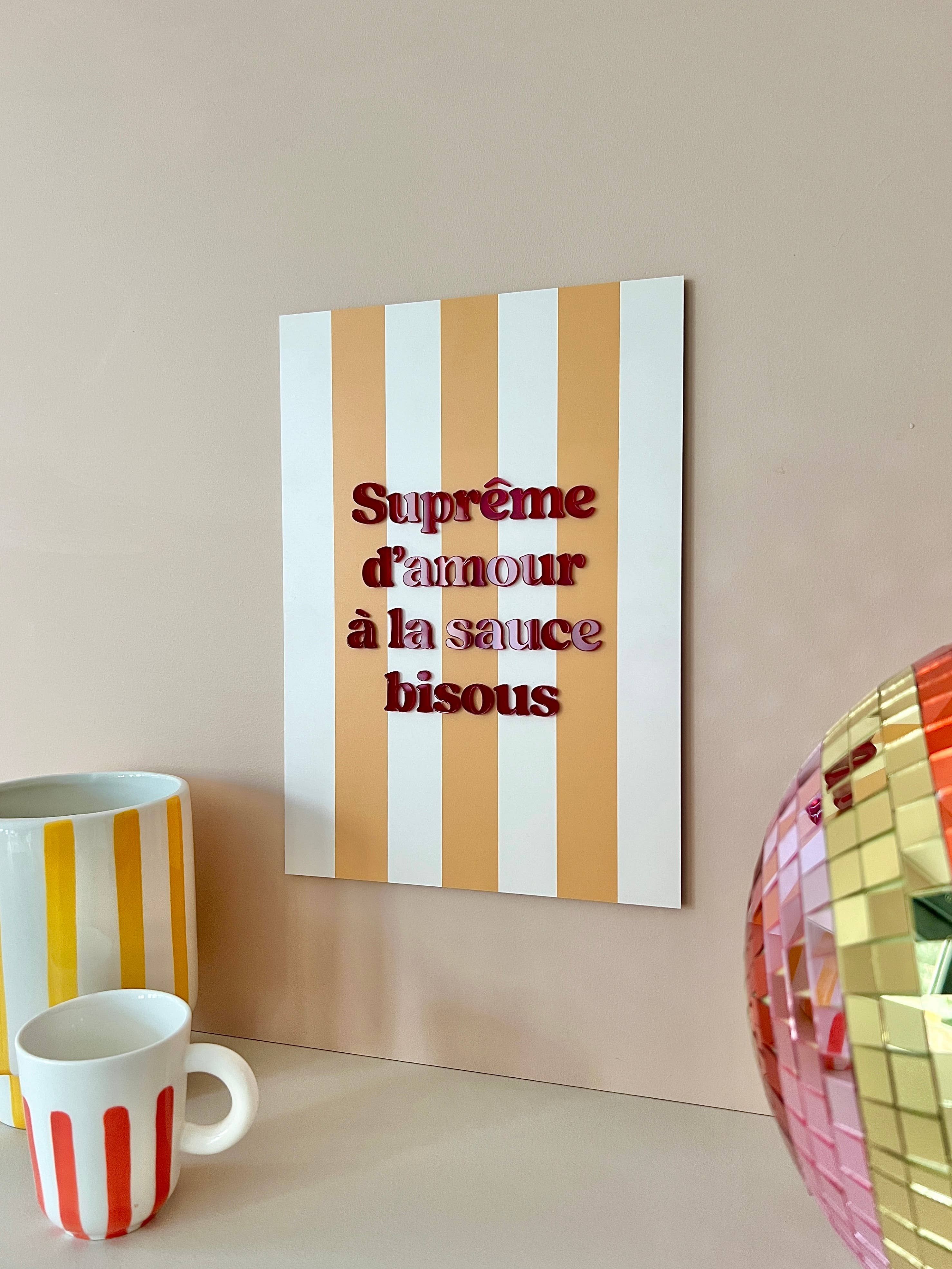 Print Your Love - Wholesale Retailer Shelf Talker - Supreme Love Poster with Kisses Sauce1