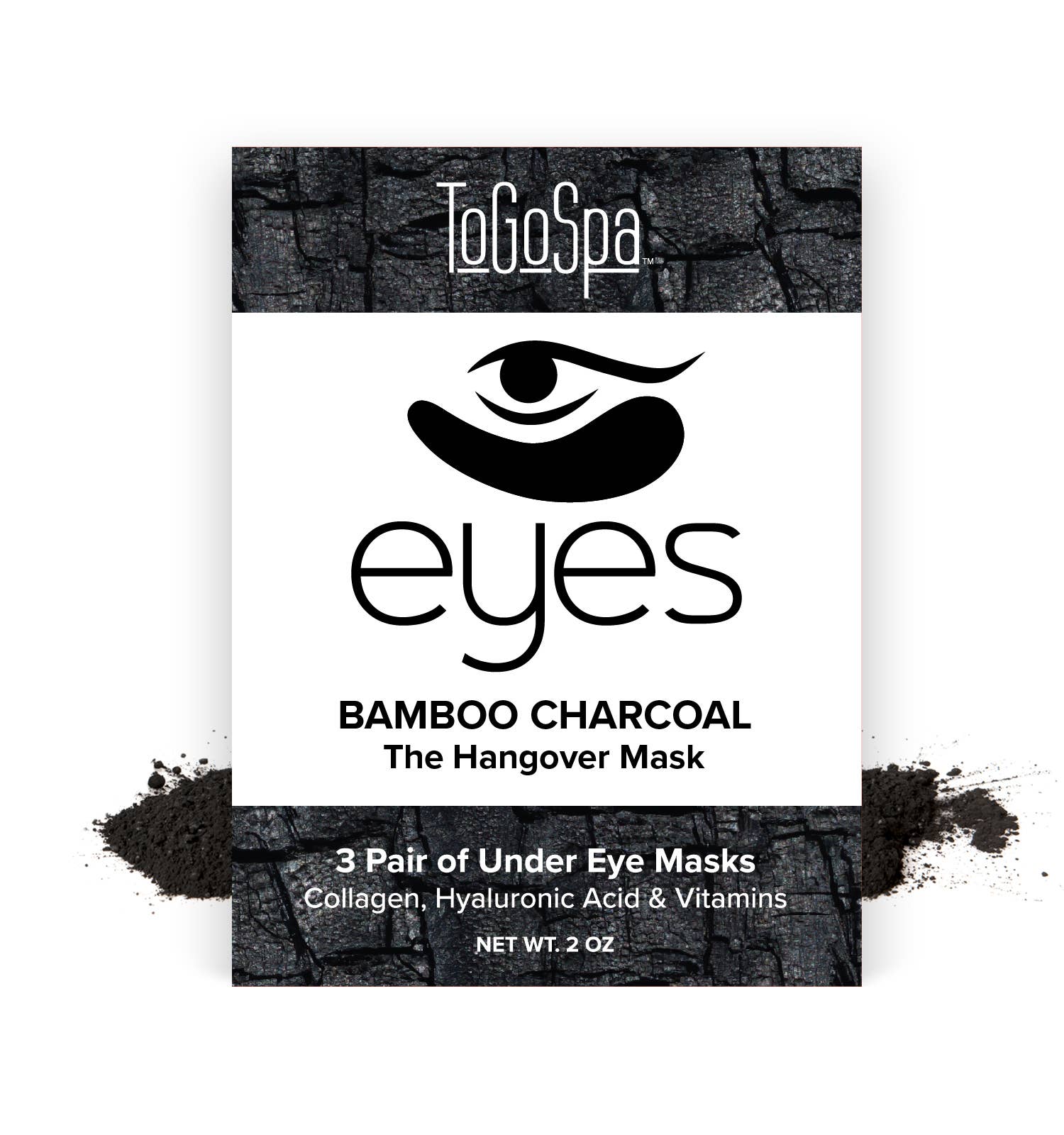 ToGoSpa - Vente Masques de traitement yeux - YEUX : Charbon et Caféine - Le Masque Gueule de Bois - Pack de 32