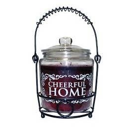 Arcucci Trade Srl - Venta al por mayor Velas en tarros - VELA AROMÁTICA CHEERFUL HOME DE 26 OZ CON PORTAVELAS1