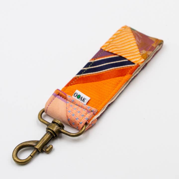 Chaveiro patchwork laranja por atacado de It's OOAK