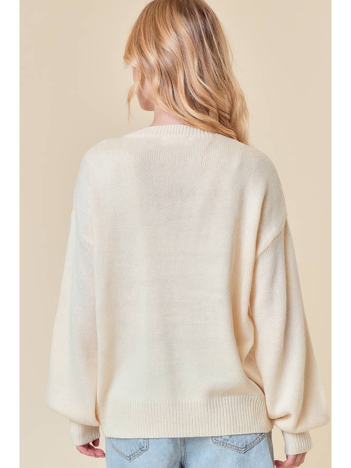 Doe and Rae - Wholesale Pullover-trui - Dames - Sweatshirt met lange mouwen van LOVE Embroidery - 44234T8