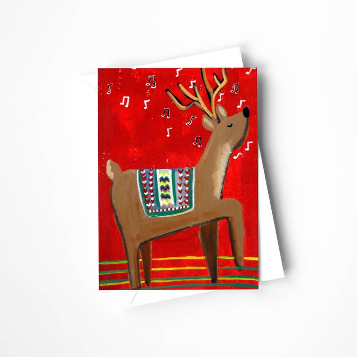 Kaley Alie Art - Wholesale Christmas Card - Eight Little Reindeer Assorted Cards - Box Set of 83
