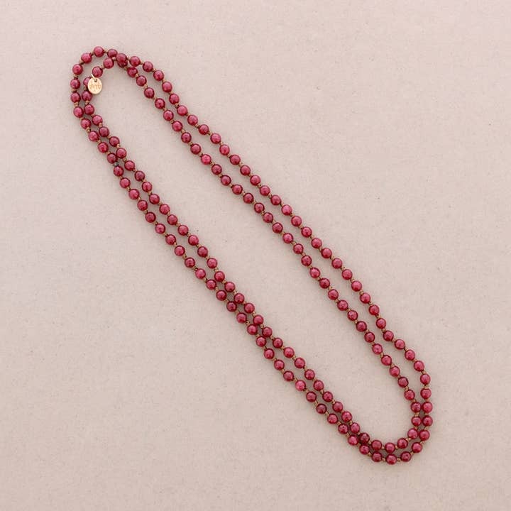 Langt Halskæde Kugler Sten Knuder for engroshandel hos Sonata