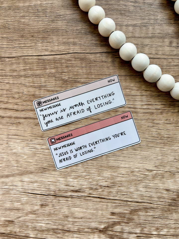 He's Worth It Sticker for wholesale by Abiding Love Co.