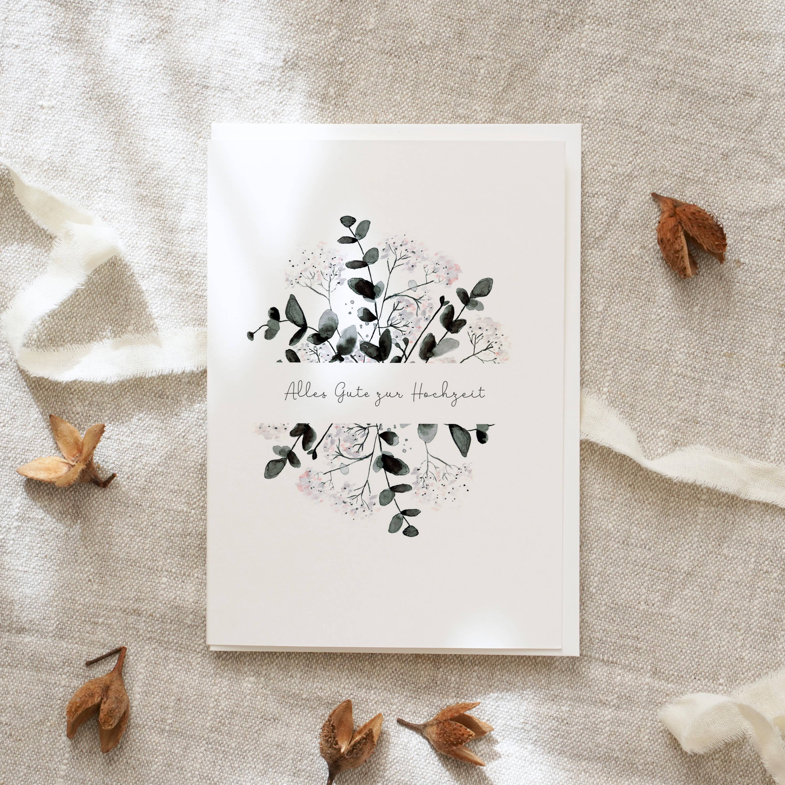 Leo La Douce GmbH – wholesale Bröllopskort – Bröllopskort med eucalyptus - bröllopshälsningar3