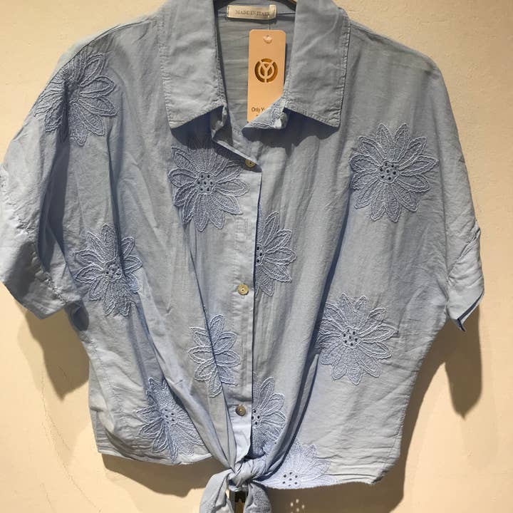 Only Yuan - Wholesale Button Down Shirt - Women's - ref 2351 blouse with knot