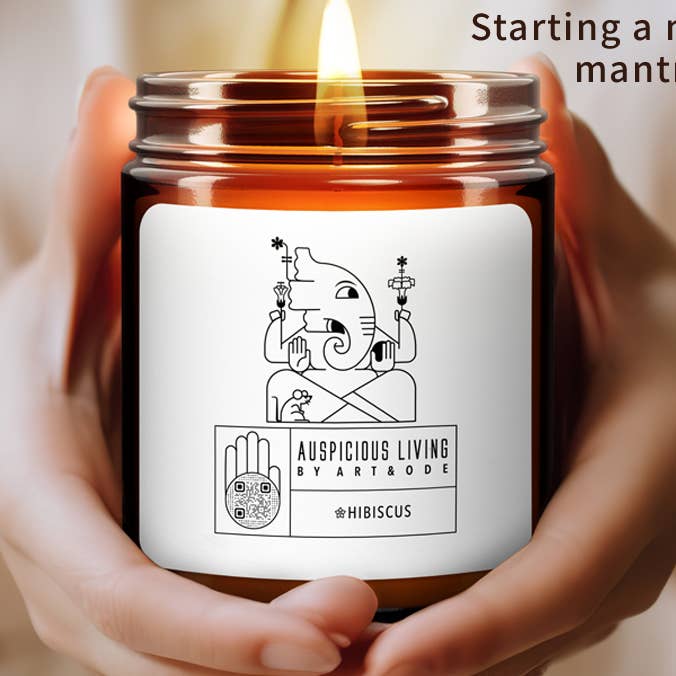 Mantra Blessing Candle - Perfect Gift for New Job Success for wholesale by Art&Ode