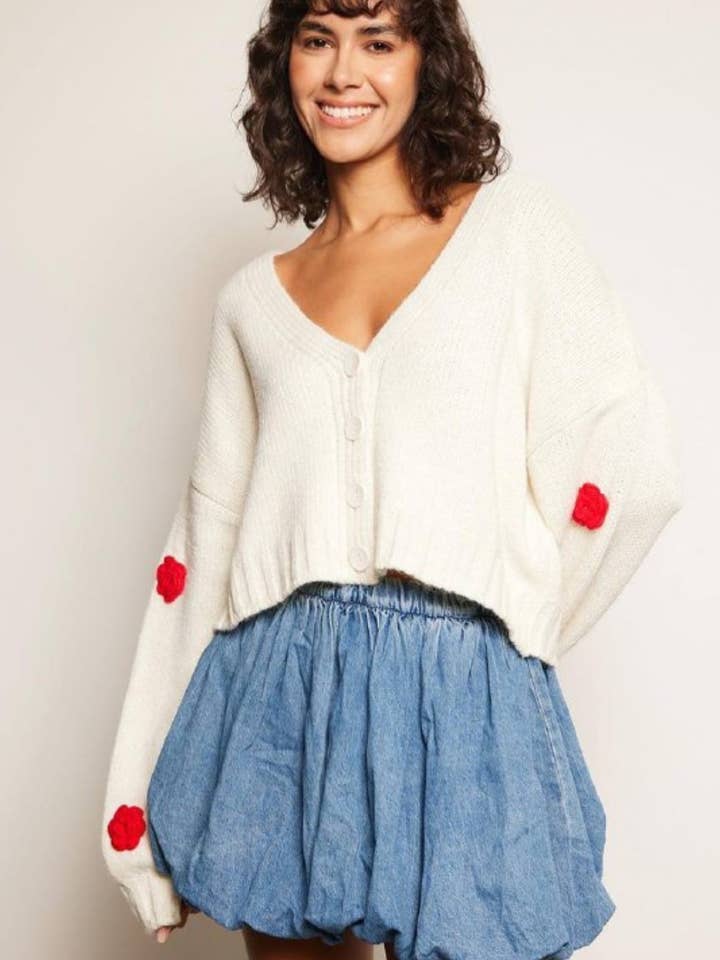 Cardigan med rosa ærmer for engroshandel hos My 9Teen