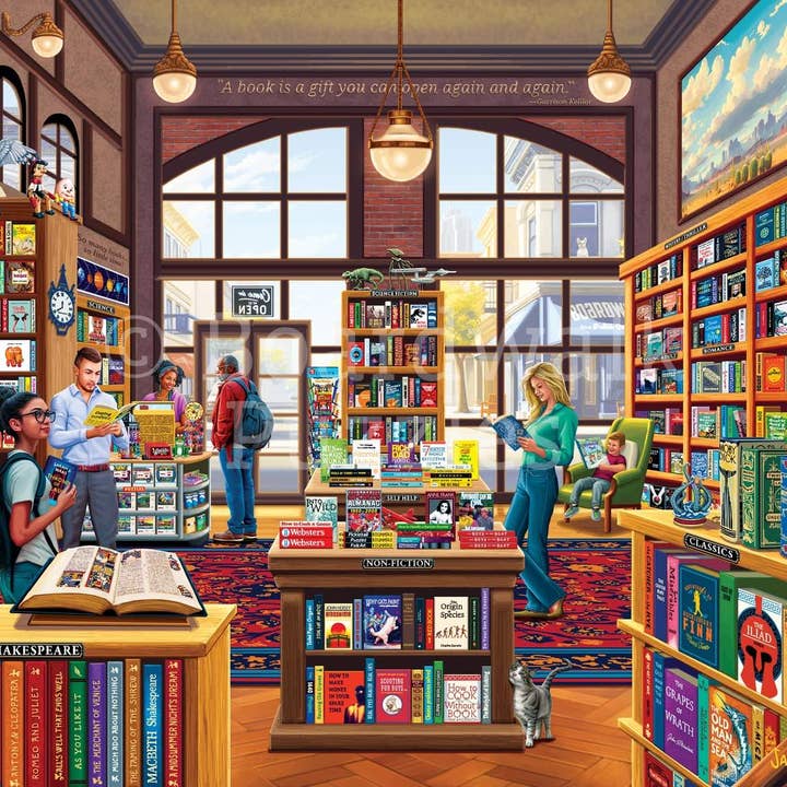 Boardwalk Puzzle Company - Wholesale Puzzle - Adult - Bookshop - Personal Puzzle - 210 Piece1