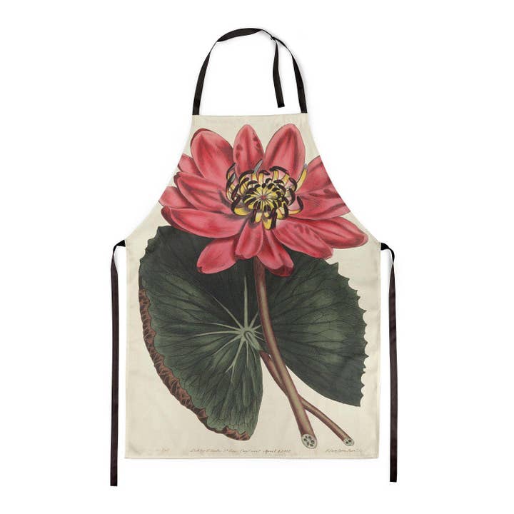 ART CUSHIONS – wholesale Förkläde – Röd - Blommig Näckros - Botaniskt Förkläde