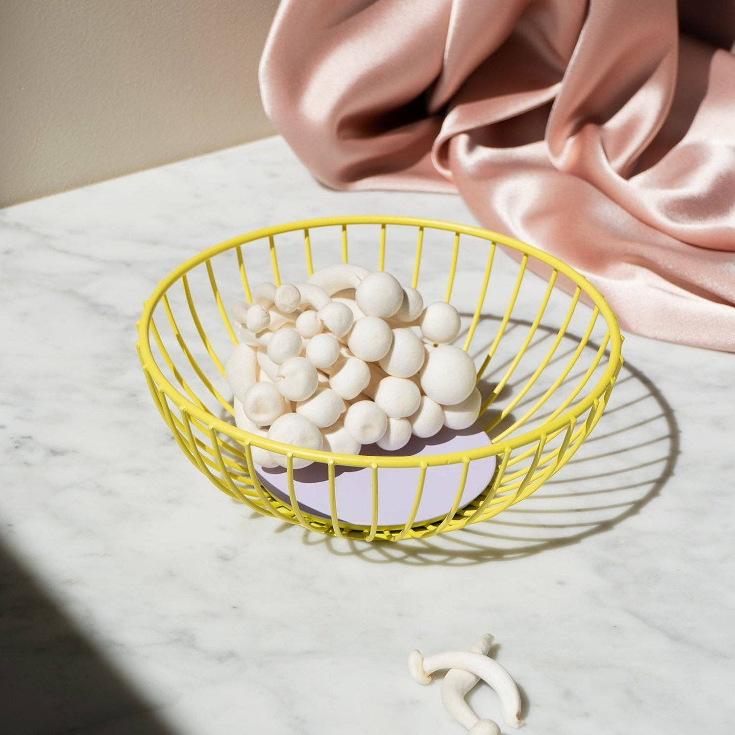 54 Celsius - Wholesale Basket - Iris Wire Basket - Small (7.5" diam) - Steel Fruit Basket12