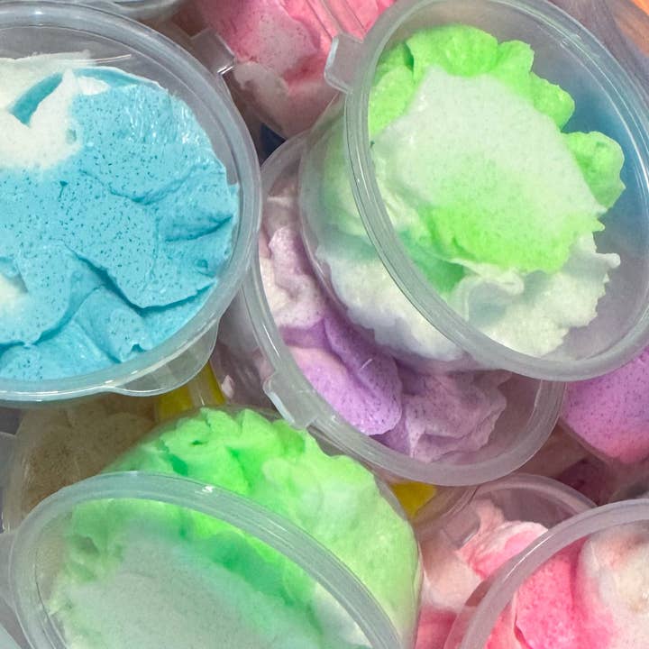 Phoenix Bath and Body - Wholesale Body scrub/exfoliant - Bulk Sample Pack Whipped Sugar Scrub - 28ml Shot Pots x 30 - Assorted Colours and Fragrances (Unlabelled)