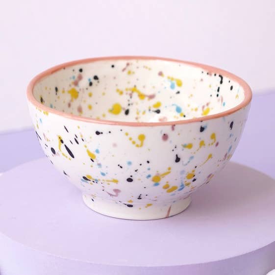 Ciotola in porcellana schizzata per la vendita all'ingrosso da parte di Textura Ceramics