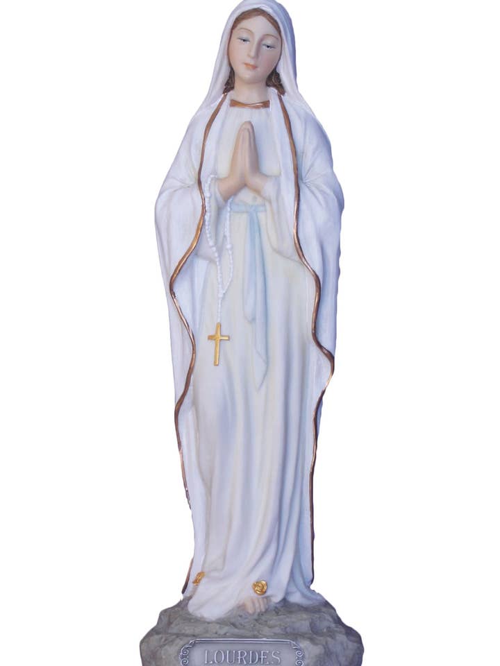Our Lady of Lourdes Statue in Color 8" for wholesale by Goldscheider of Vienna