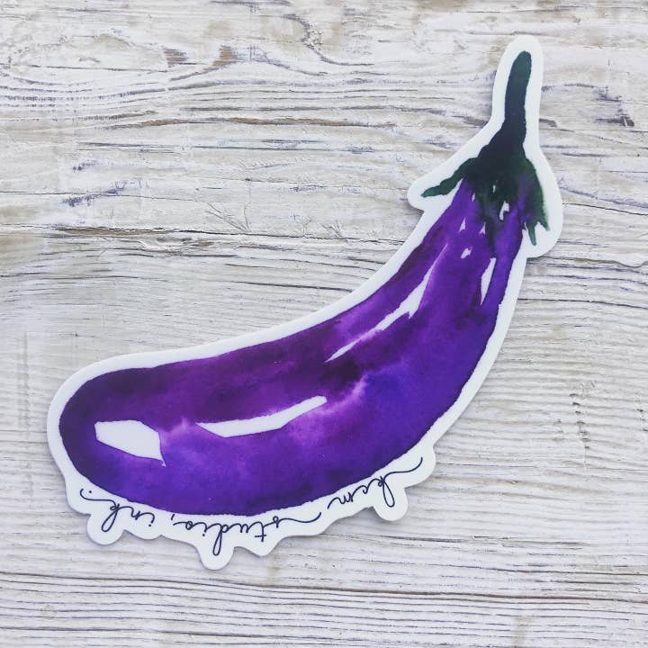 Eggplant Sticker for wholesale by kcm studio, ink.