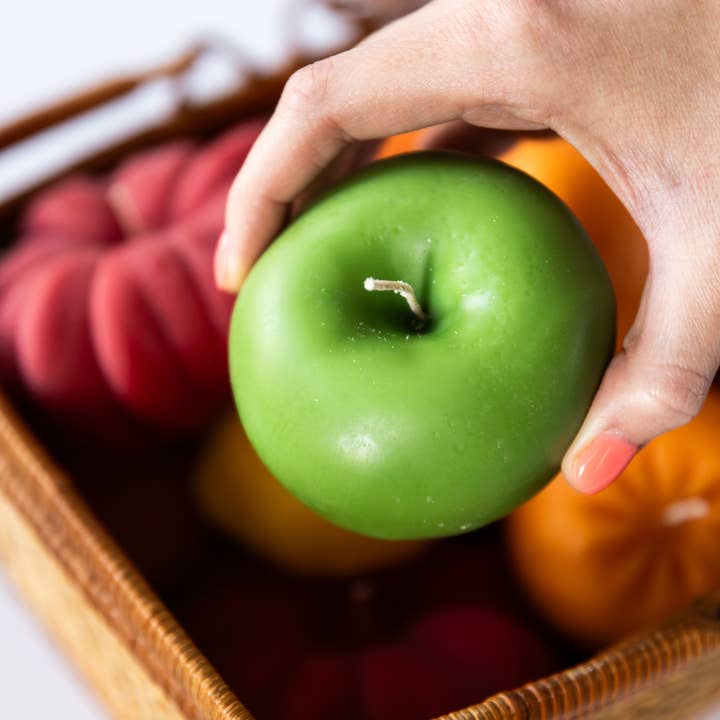 Green Apple Candles from the Garden Collection for wholesale on Faire2