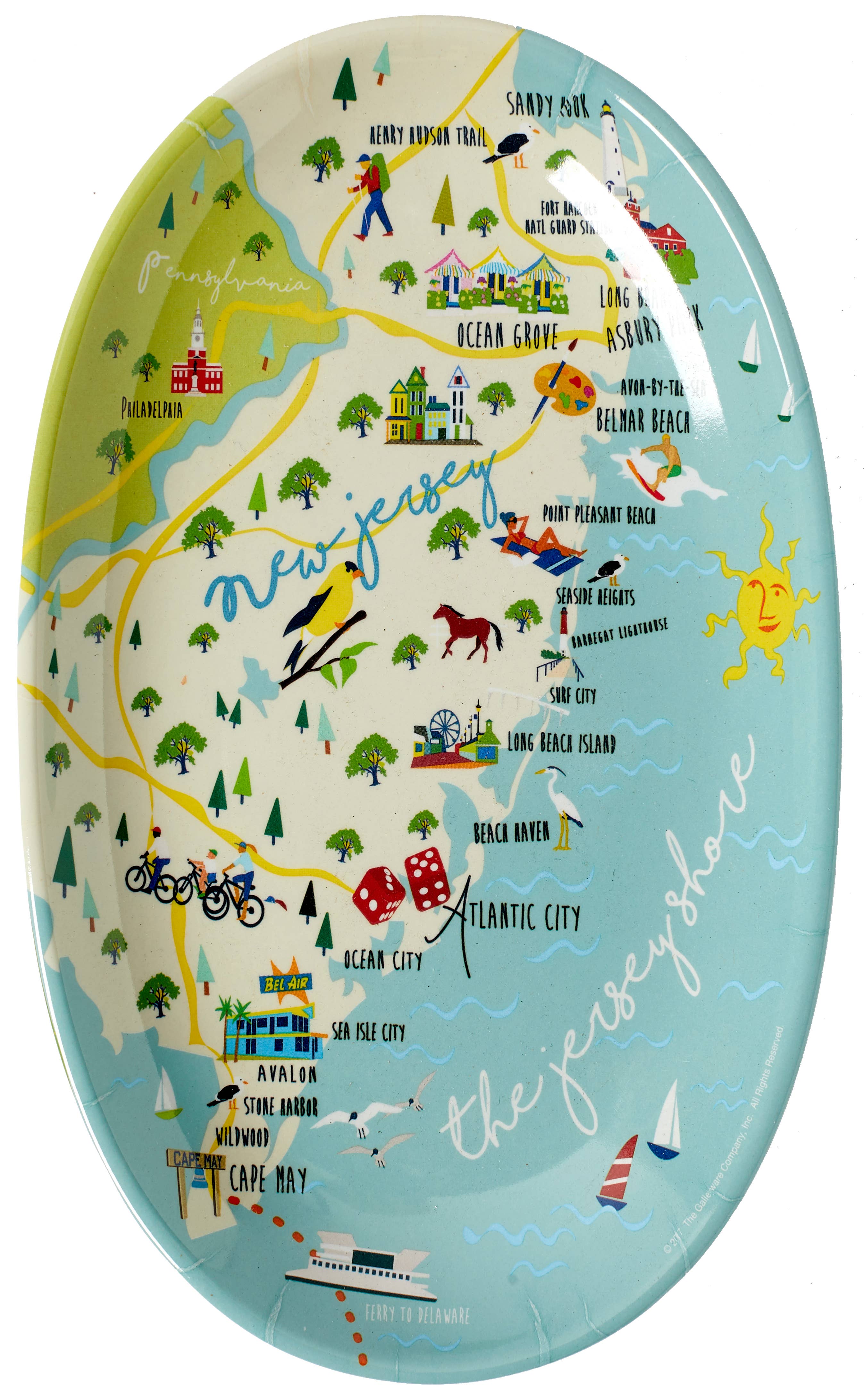 Jersey Shore - Bandeja tidbit (21,5 para venta al por mayor de Galleyware