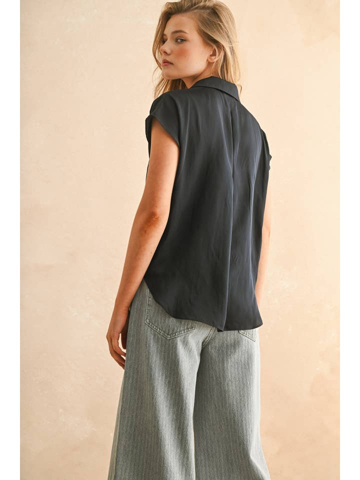 MIOU MUSE – Großhandel Hemd mit Button-down-Kragen – Damen – MMT1194 KNOPF-DOWN-HEMD MIT KAPPENÄRMELN22