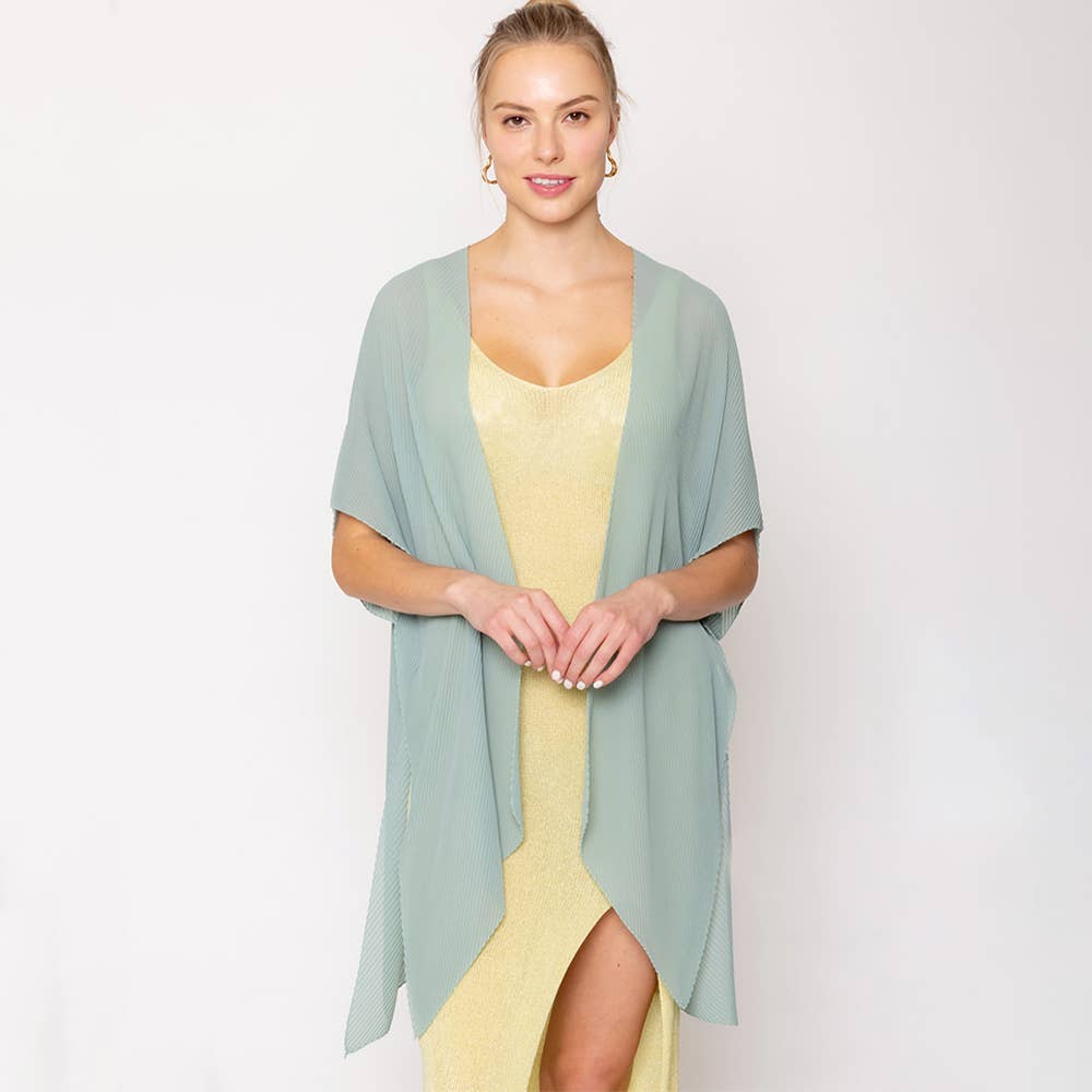 Sensibling Corp. - Wholesale Poncho - Women's - Solid Chiffon Ruana Poncho4