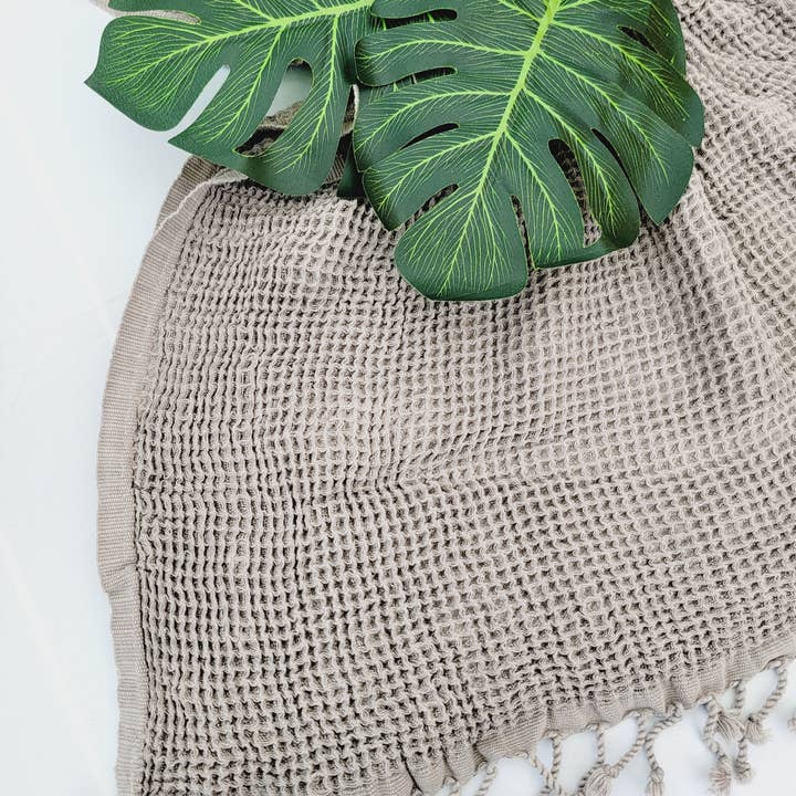 EBRU Home - Wholesale Throw Blanket - Throw Blanket Turkish Towels- Quick fold throw GRAY3