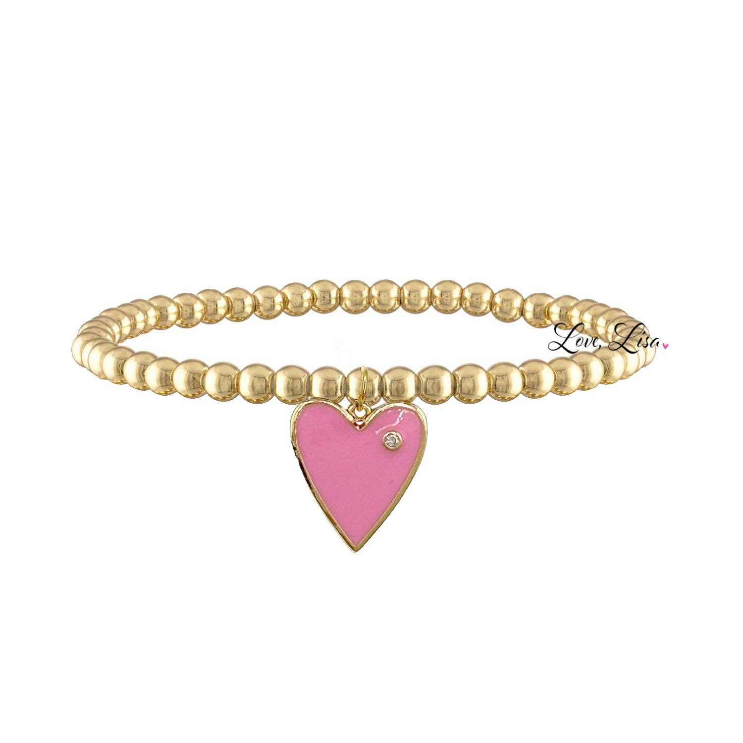 Love, Lisa - Wholesale Charm/Dangle Bracelet - Valentina Pink Love Heart Bracelet Collection6