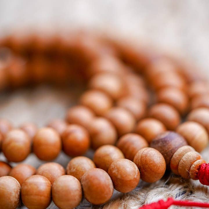 Himalayas Shop - Wholesale Prayer beads necklace - 108 Beads Sandalwood Mala6