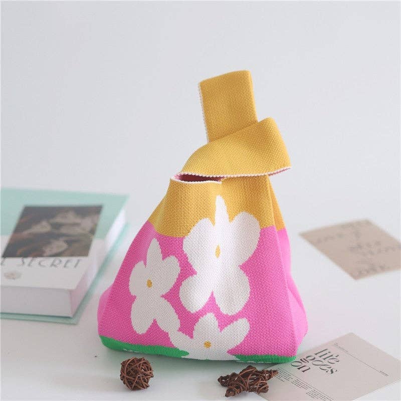 FurDecoration – Sacola - Mulher por atacado – Mala de pulso em malha de malha com mini abertura de cor contrastante9