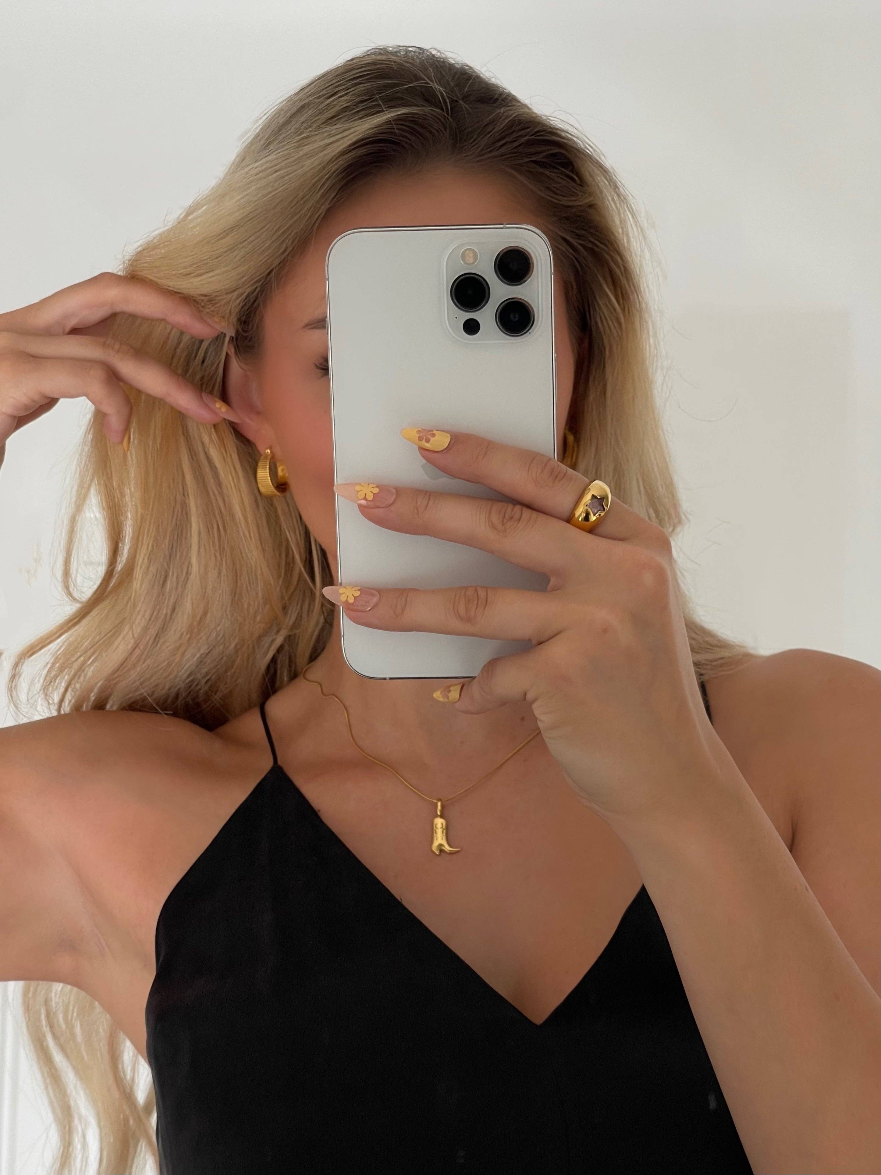 Namaste Jewelry - Wholesale Pendant/Charm Necklace - Boot Necklace- Gold1