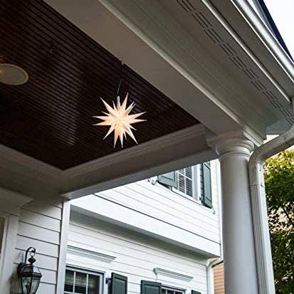 Elf Logic - Vendita all'ingrosso Puntali per albero di Natale - Decorazione LED a forma di stella della Moravia, 30,5 cm, bianco brillante3