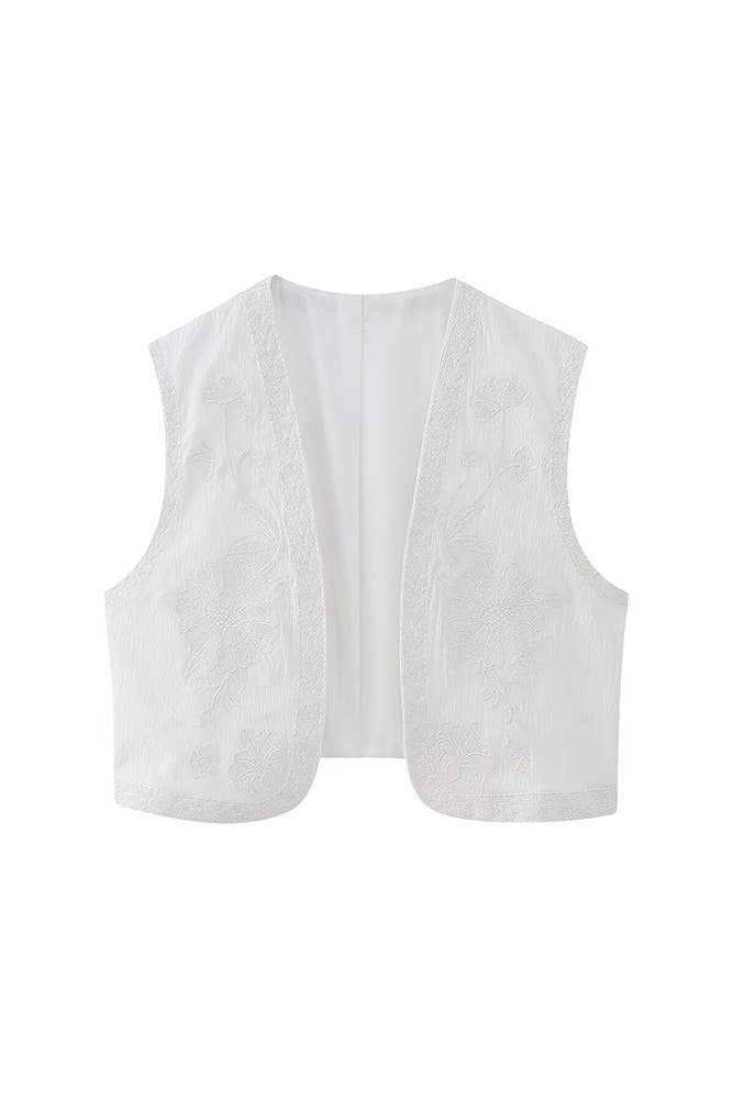 UNISHE – Großhandel Oberbekleidungsweste – Damen – Trendige bestickte Vintage-Weste für den Sommer ZK20234