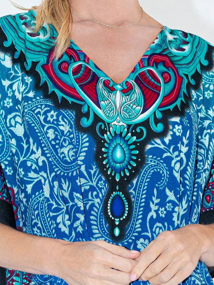 Miss Lavish London - Wholesale Kaftan - Women's - Women Long Kaftan Summer Caftan Dress, 4 Colors S-3XL, 1015