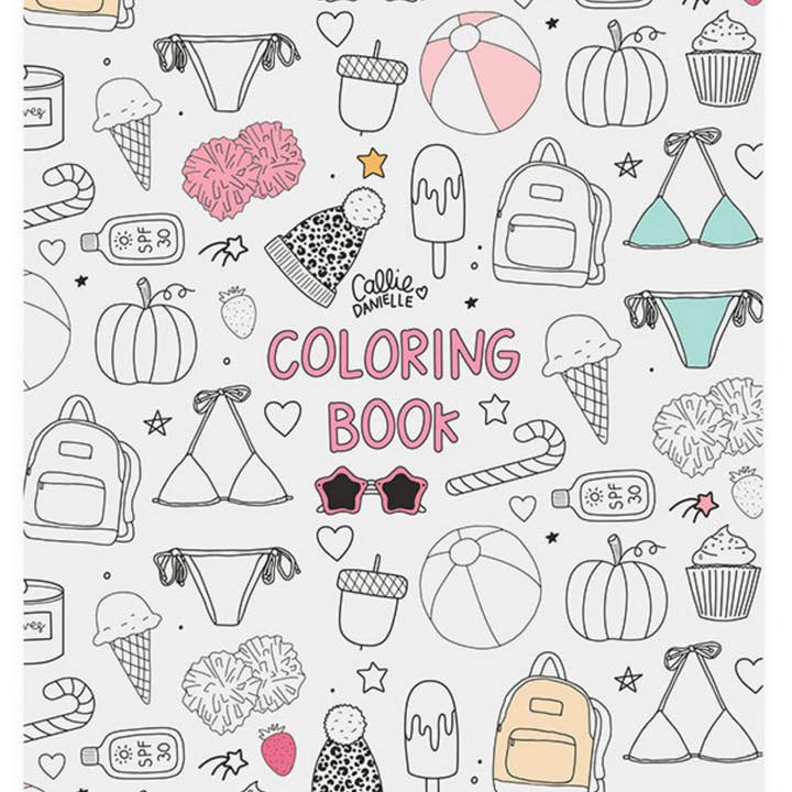 Livre de coloriage 20,3 x 25,4 cm avec 40 pages pour la vente par Callie Danielle